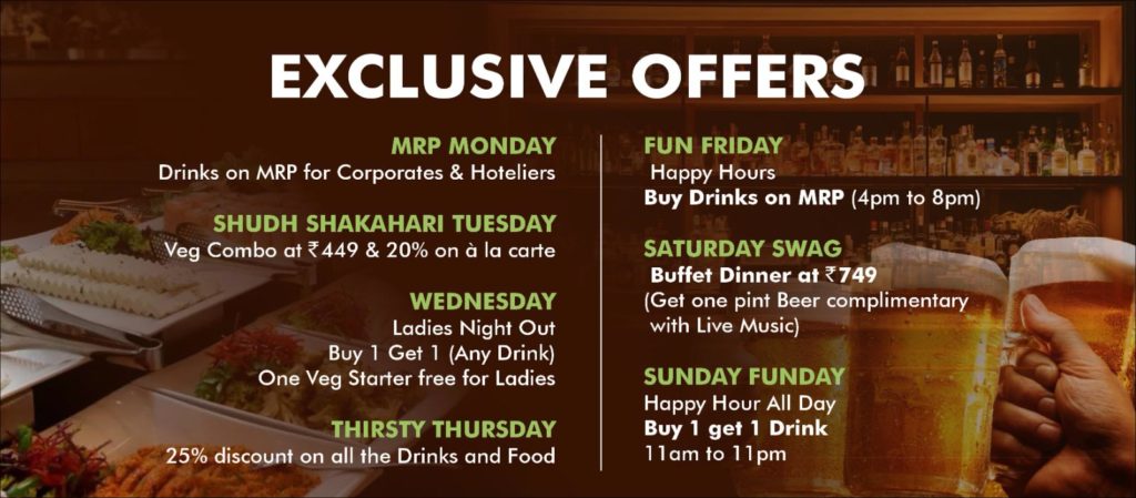 Food & Drinks Exclusive offers at Leisure Inn Grand Chanakya Jaipur